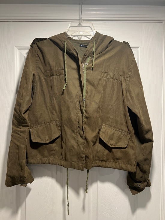 Brandy Melville Jackets & Blazers - Brandy Melville Olive Green Hooded Military Jacket